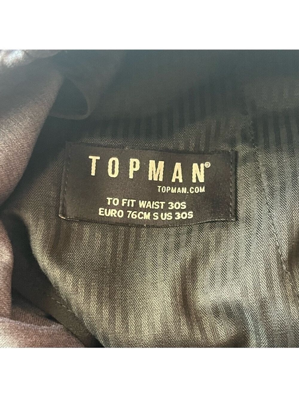 Topman Gray Side Stripe Drawstring Pants Men 30S Slim Tapered Jogger Athleisure - Picture 2 of 11